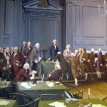 Painting of the signing of the Constitution in Independence Hall