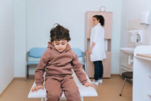 child at doctor's office